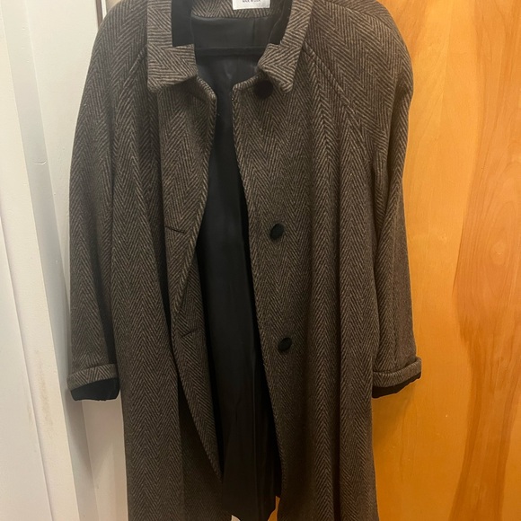 Cathy Jo Jackets & Blazers - Brown Herringbone Trench Coat